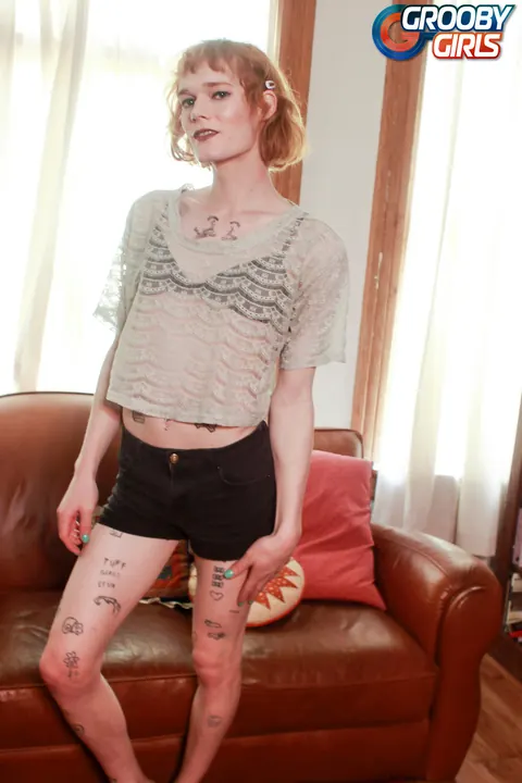 Trans Woman Stands Fully Nude and Turns Front to Back – photo 3 of 16