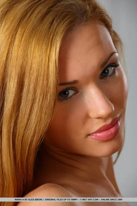 Rinna A: Redhead with Small Natural Tits Undresses and Spreads Her Shaved Pussy – photo 7 of 18