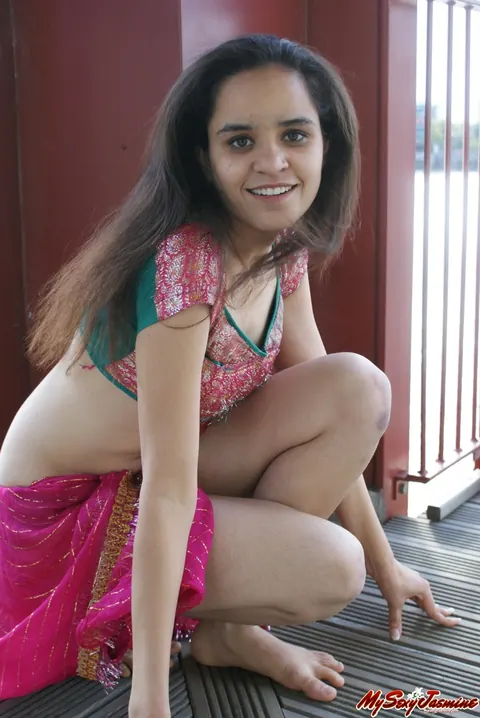 Jasmine Mathur: Indian Brunette Strips Out of Her Skirt and Spreads – photo 5 of 12