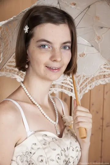 Lady Phanthom – Slim Brunette in Lingerie Spreads Her Hairy Pussy