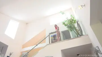 Tall Blonde PAWG in Lingerie and Pantyhose Takes Anal and Cum in Mouth