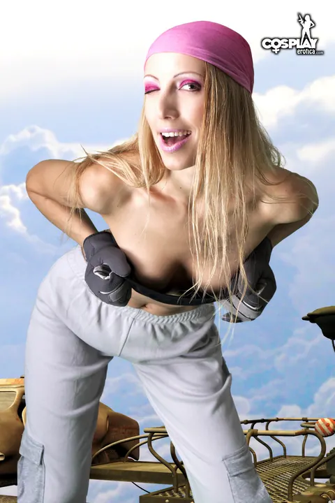 Angela Blanche: Tall Brunette PAWG Pulls Down Her Thong in Cosplay – photo 8 of 12