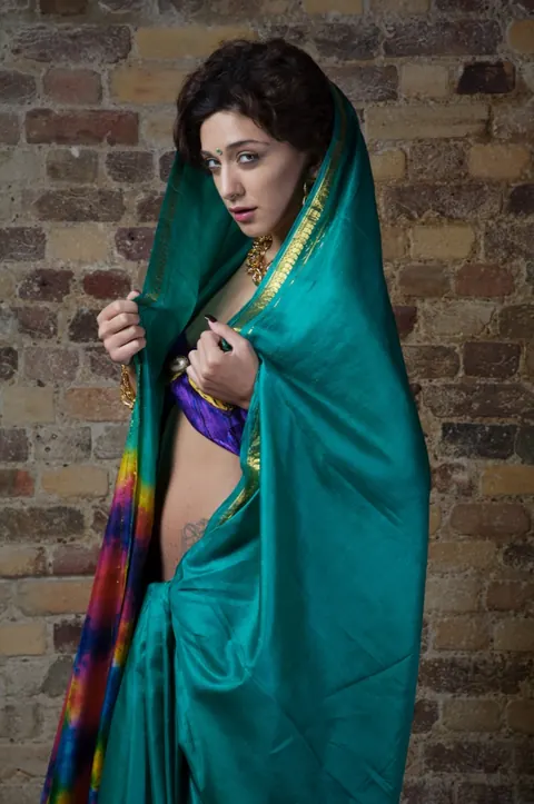 Mai Bailey: Indian Brunette MILF in Panties Shows Off Her Thick Body – photo 4 of 15