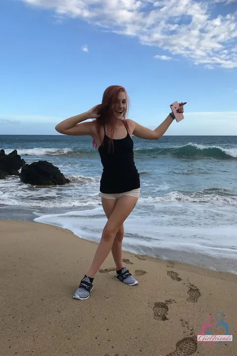 Nina Nirvana: Petite Redhead Strips Out of Her Bikini and Shorts on the Beach – photo 10 of 21