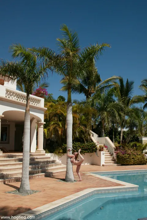 Dee Williams & Jenny Lee: Busty Blonde MILFs Bound and Fingered Poolside – photo 21 of 21