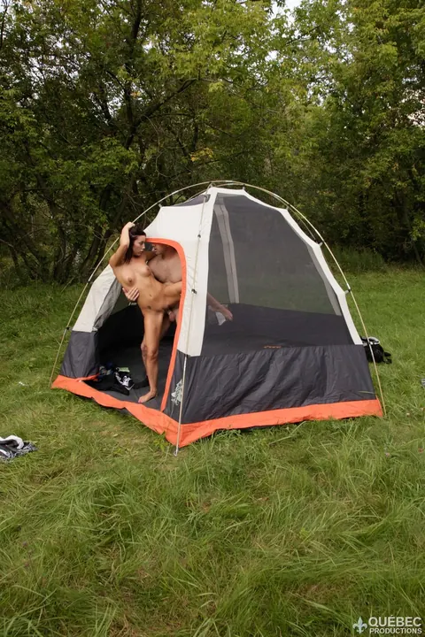 Shana Lane: Brunette Gives a Blowjob and Rides Cock in a Tent – photo 18 of 21