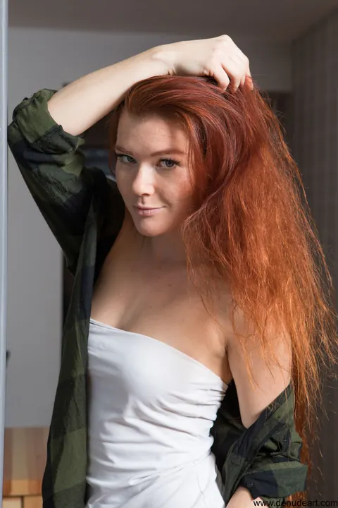 Mia Sollis: Czech Redhead Strips Out of Her Panties and Spreads Her Pussy – photo 2 of 15