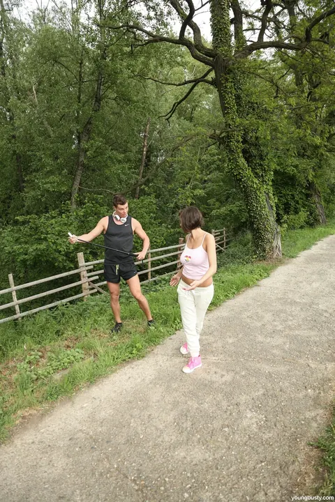 Brunette PAWG Sucks and Rides Cock in the Woods – photo 3 of 20