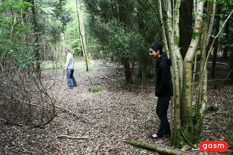 Holly D: Asian MILF Fucks a Black Man in the Forest – photo 10 of 11