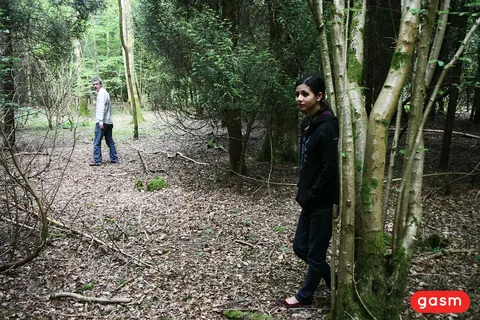 Holly D: Asian MILF Fucks a Black Man in the Forest – photo 11 of 11