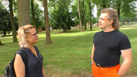 German Amateur in Glasses Sucks Cock and Swallows Outdoors – photo 2 of 16