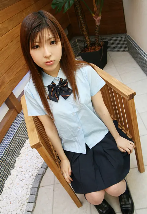 Asian Redhead Strips Out of Her Uniform and Poses Nude – photo 14 of 16