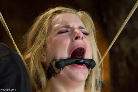 Danielle Delaunay: Blonde with Big Natural Tits Spreads Wide in Rope Bondage – photo 15 of 21