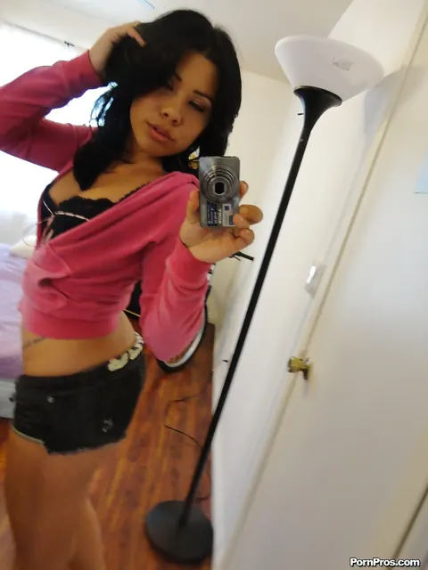 Summer Stetson: Thick Latina Brunette Strips Off Her Lingerie and Bikini at the Mirror – photo 1 of 16