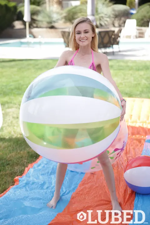 Kenzie Kai: Skinny Blonde in a Bikini Spreads Outdoors – photo 6 of 17