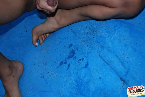 Tall Trans Woman Strokes Her Cock to Cum in Her Bikini Outdoors – photo 15 of 16