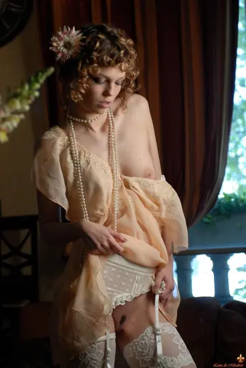Thick European Redhead Spreads in Stockings and Panties