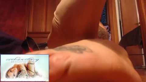 Erika Xstacy: Brunette MILF with Big Tits Teases in Pantyhose – photo 16 of 21