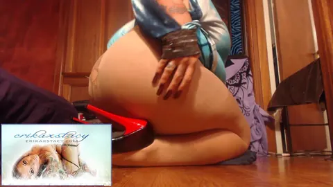 Erika Xstacy: Brunette MILF with Big Tits Teases in Pantyhose – photo 2 of 21