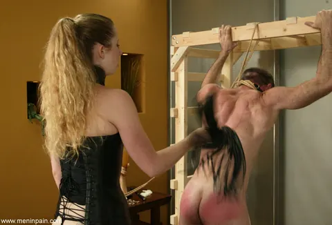 Blonde PAWG in Heels Dominates Bound Man – photo 9 of 17