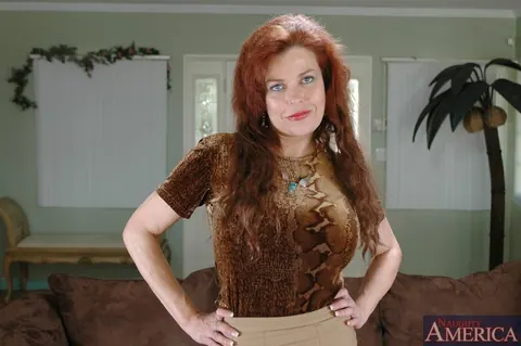 Susan Evans: Tall Redhead MILF with Big Tits Sucks and Fucks Her Partner – photo 1 of 21