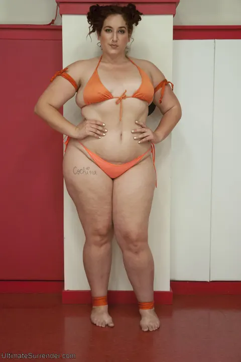Kelli Provocateur: Busty Ebony BBW in a Bikini Gets Bound in Rope Bondage – photo 3 of 20