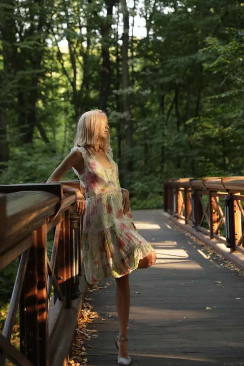 Nora Pace: Blonde Ukrainian Strips Out of Her Dress Outdoors – photo 13 of 20