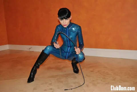 Deanna Storm: Two Busty Brunettes in Latex and Heels Dominate a Bound Man – photo 2 of 11