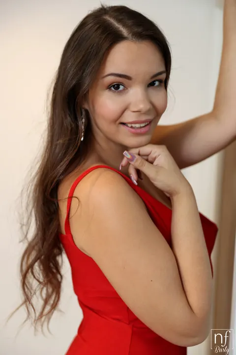Sofia Lee: Curvy European Brunette Rides Her Partner in a Dress – photo 3 of 20
