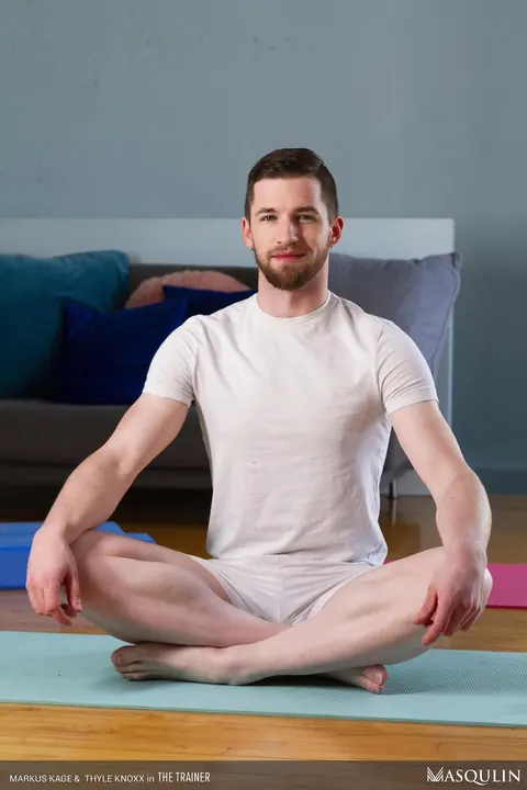 Two Athletic Men Fuck Anal During Yoga Session – photo 3 of 21