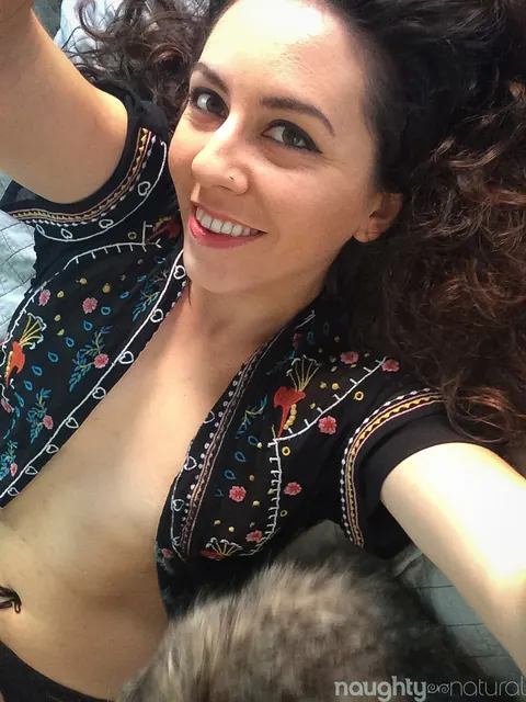 Nikki Silver: Brunette in Panties Selfie Shows Her Hairy Pussy – photo 4 of 20