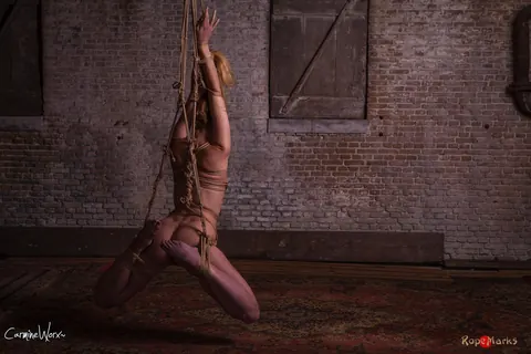 Ariel Anderssen: Tall British Blonde Suspended Naked in Bondage Restraints – photo 11 of 16