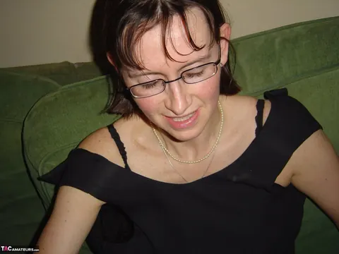 Busty MILF in Glasses and Stockings Takes a Creampie – photo 6 of 20