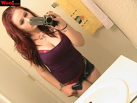 Redhead with Big Tits Poses in Lingerie for Mirror Selfies – photo 15 of 15