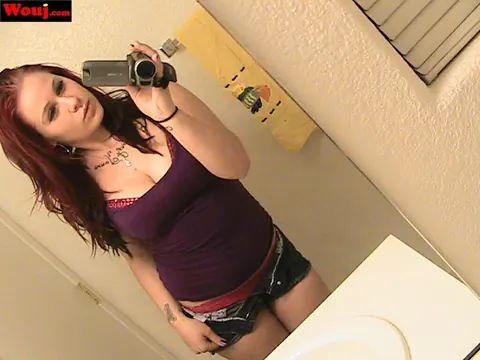 Redhead with Big Tits Poses in Lingerie for Mirror Selfies – photo 1 of 15