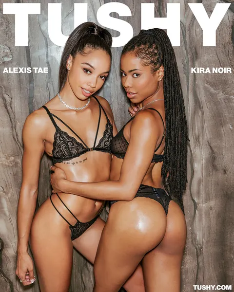 Alexis Tae: Petite Ebony Babes in Lingerie Take Anal in a Threesome – photo 1 of 20