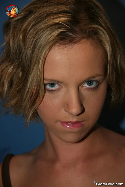 Bree Barrett: Busty Blonde Sucks BBC at Gloryhole and Spreads – photo 3 of 18