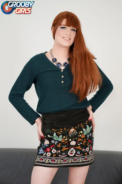 Thick Redheaded Trans Woman Strips and Bares Her Big Ass – photo 2 of 16