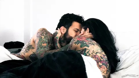 Joanna Angel: Tattooed Brunette MILF Fucks and Sucks in the Bedroom – photo 2 of 15