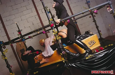 Ingrid Swede: Petite Tattooed Woman Rides a Strap-On from Her Blonde Partner – photo 6 of 11