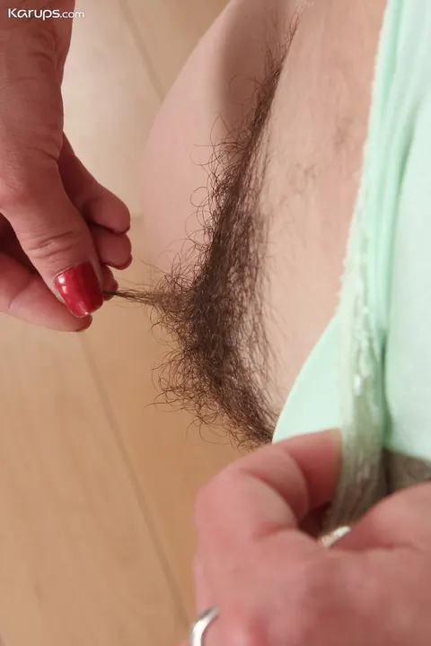 Hairy MILF in Panties Spreads Her Pussy and Shows Armpits – photo 11 of 21