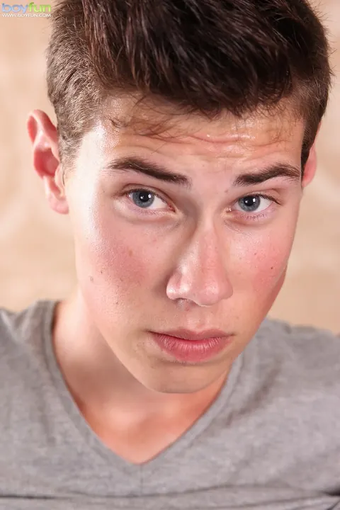 Slim Twink Strokes Uncut Cock and Fingers His Ass Close Up – photo 3 of 21