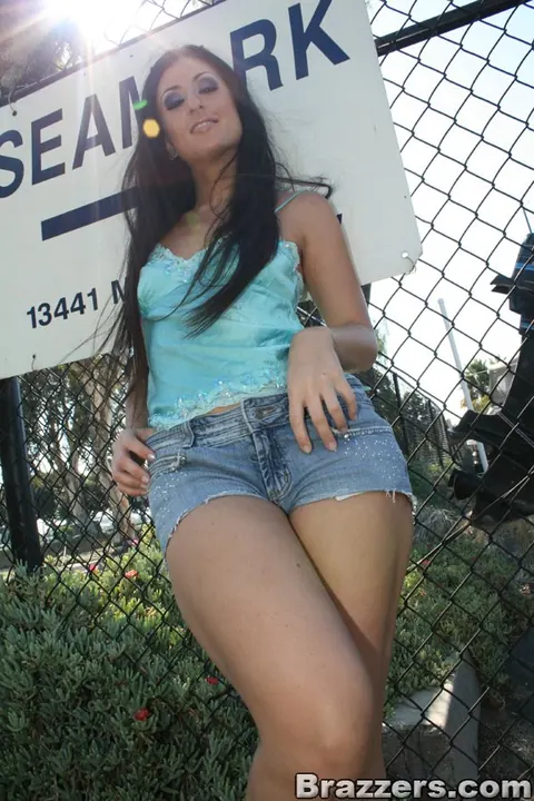 Luscious Lopez: Thick Latina MILF in Shorts Sucks and Rides Outdoors – photo 1 of 21