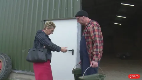 Angelika J: Blonde European MILF Fucks Handyman in a Barn – photo 9 of 15