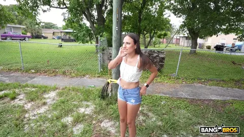 Lola Rose: Redhead in Shorts Takes Interracial Anal Outdoors – photo 1 of 21