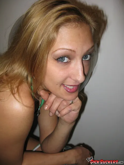 Blonde in Panties Sucks Cock POV in the Bathroom – photo 3 of 15