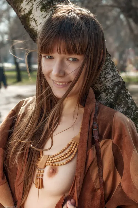 Red Eva: Petite Ukrainian Redhead Spreads Her Pussy Outdoors – photo 20 of 21