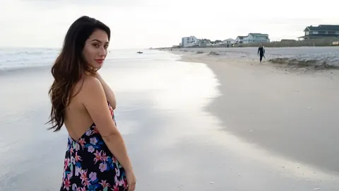 Eva Lovia: Petite Asian Brunette in a Bikini Teases on the Beach – photo 2 of 15