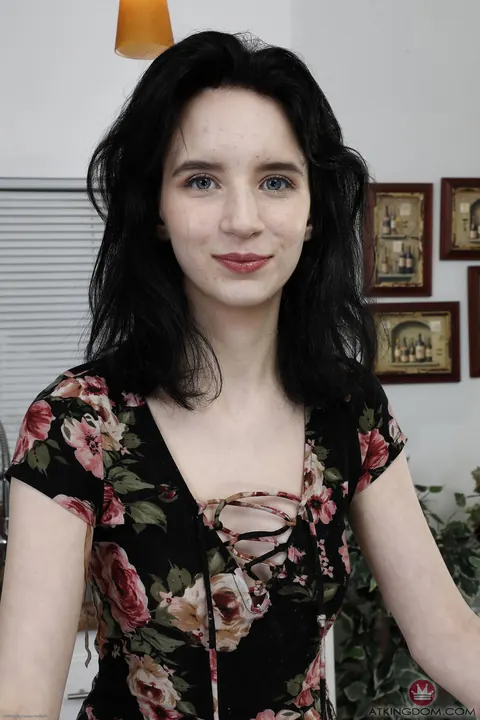 Lily Moon: Pale Slim Brunette Shows Her Big Ass and Shaved Pussy – photo 1 of 20