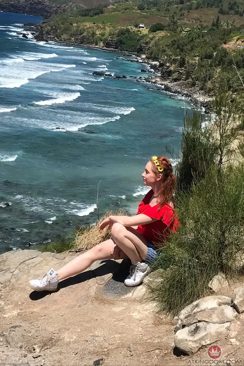 Athena Rayne: Redhead with Big Tits Spreads Her Pussy on the Beach – photo 10 of 21